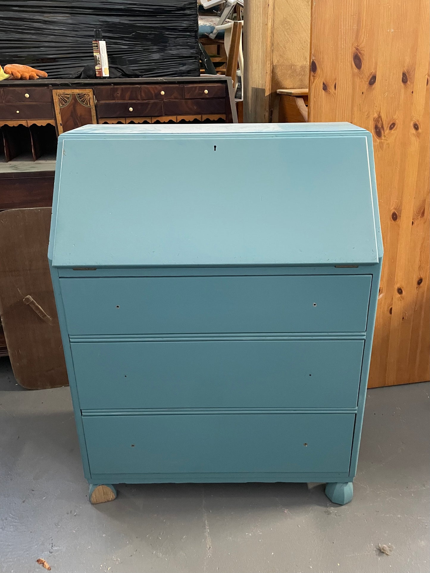 Vintage writing bureau available for painting ....price includes painting