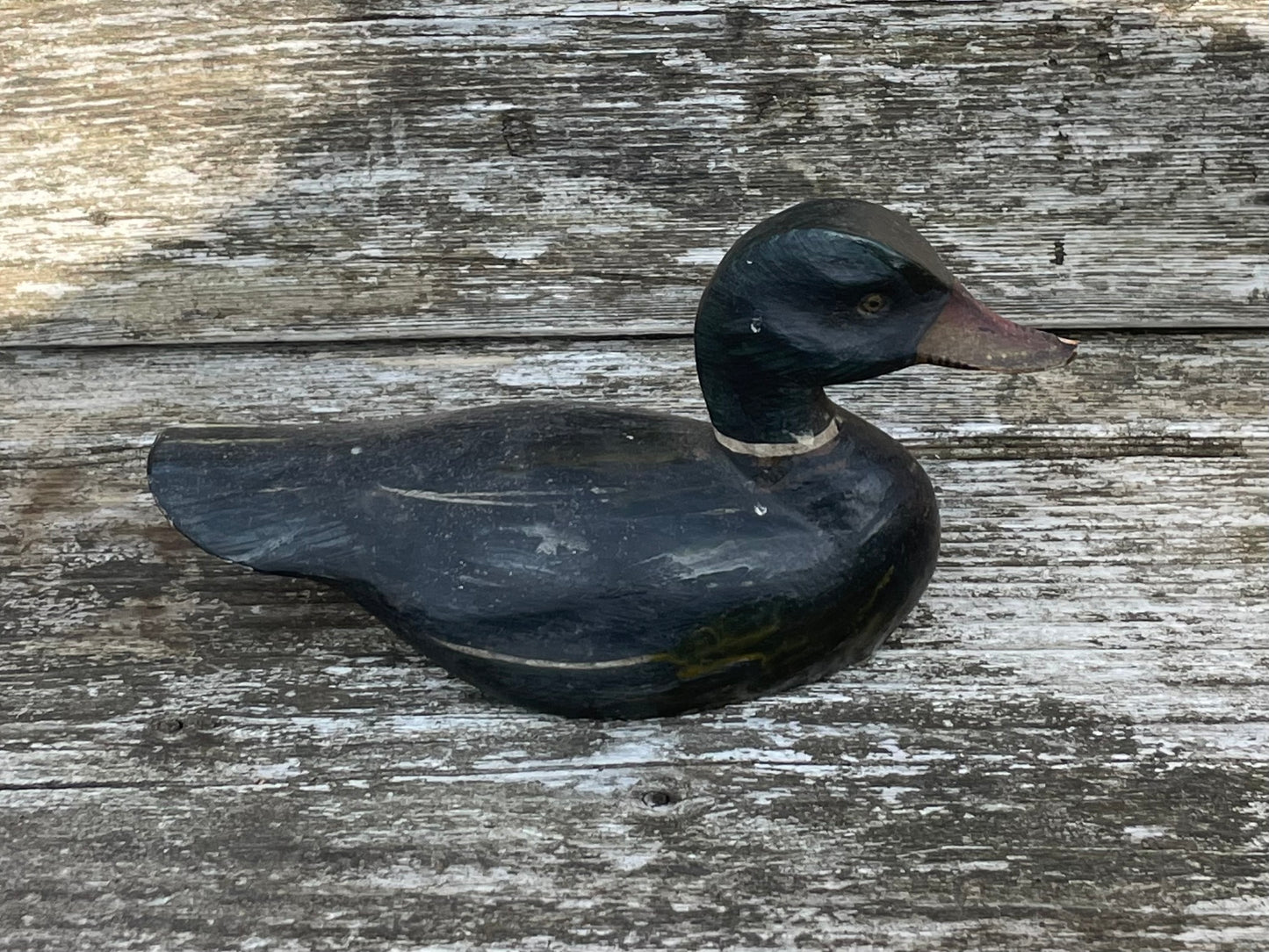 Antique folk art painted decoy duck