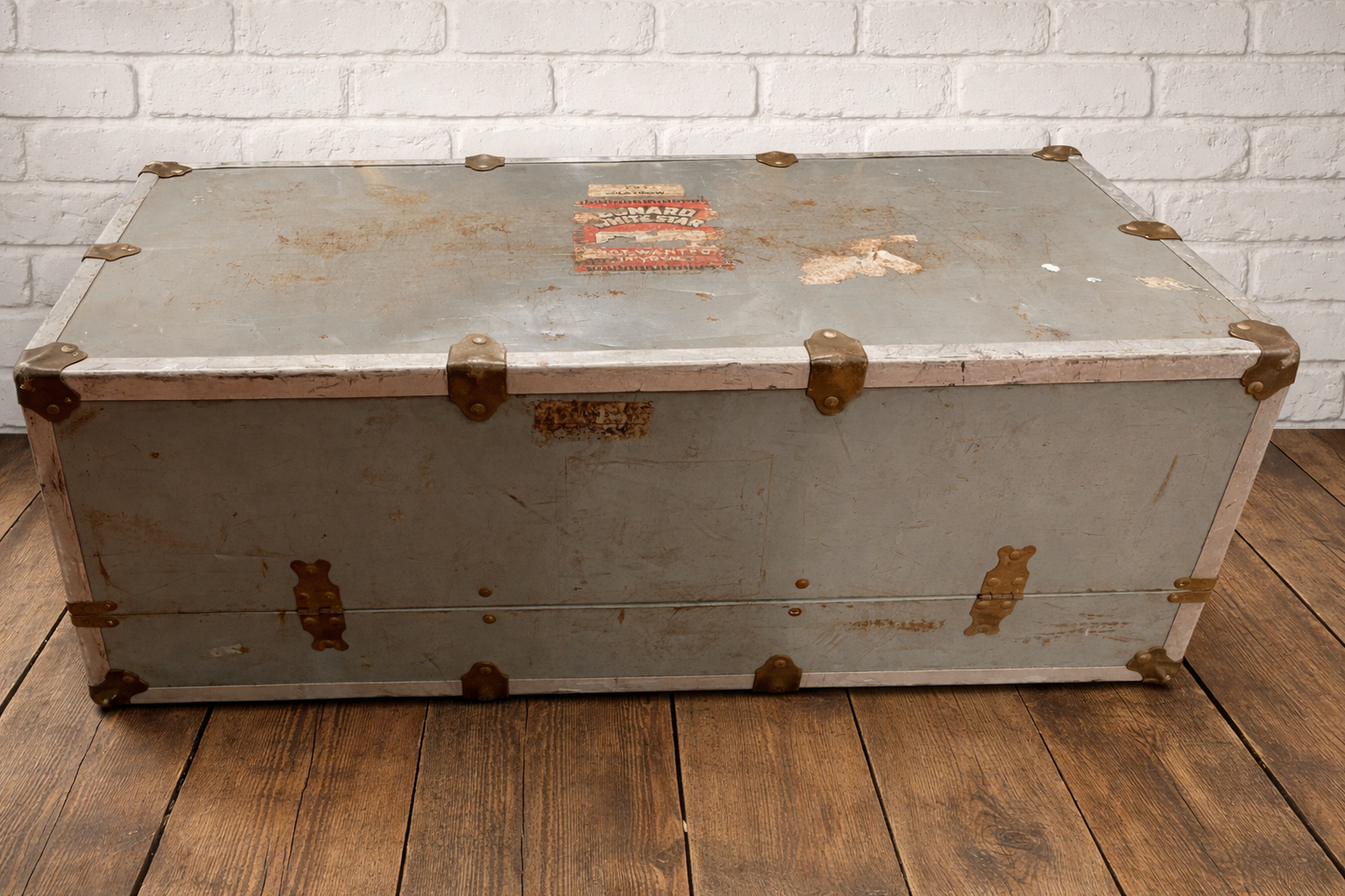 Vintage metal trunk