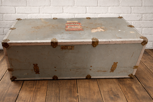 Vintage metal trunk