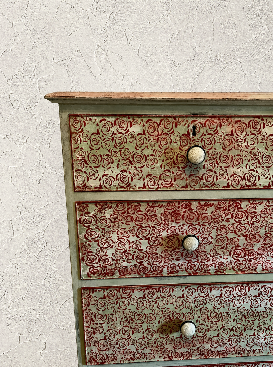 Commission for Karen  stencil chest of drawers