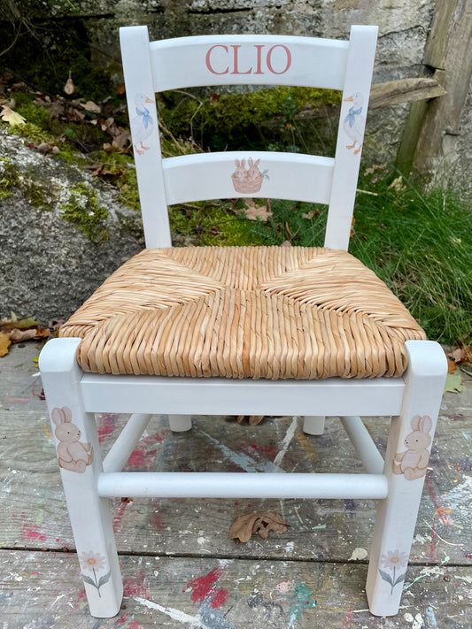 Personalised decoupaged children's chair -  Sweet Things theme - made to order