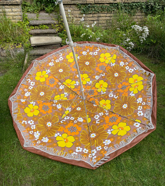 Vintage 1960's / 1970's garden parasol