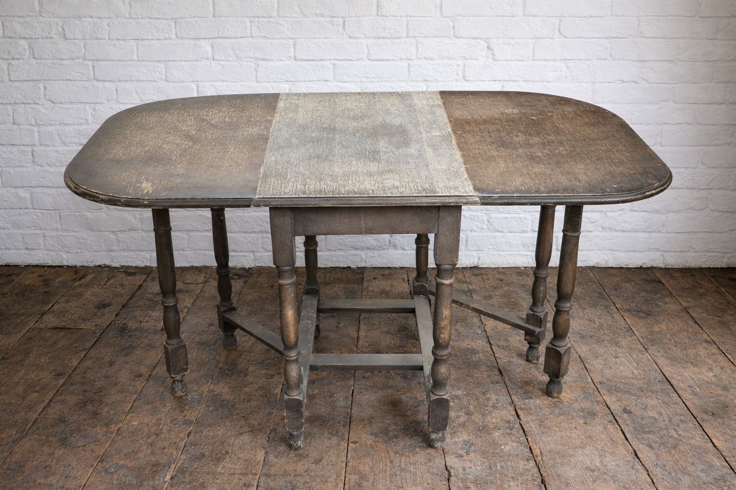Vintage drop-leaf  table with barley twist legs available for painting your choice of colour