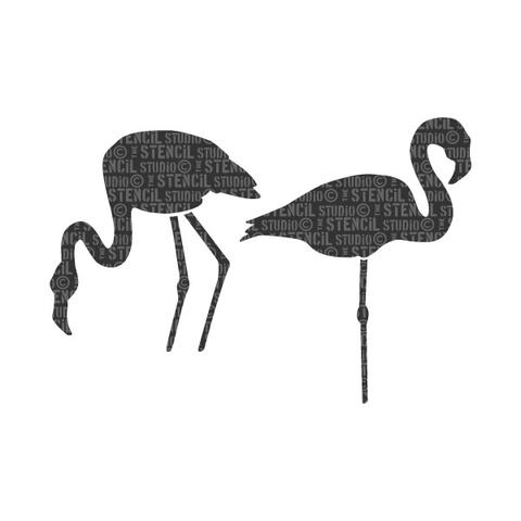 Stencil Studio - Flamingoes Stencil - A5