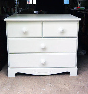Custom Listing for Pauline hand painted vintage chest of drawers in Fusion MIneral paint casement white
