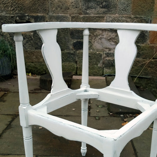 Custom listing for lorraine hand painted cabinet and chair in Miss Mustard Seed Milk Paint