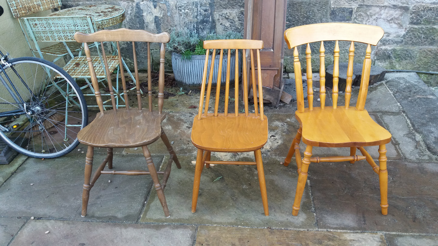 Custom Listing for Mairi Three painted mismatched vintage dining chairs in Fusion Mineral Paint