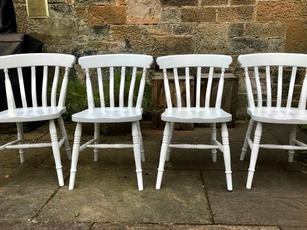Commission for Kirsteen  4 farmhouse chairs and a monks bench