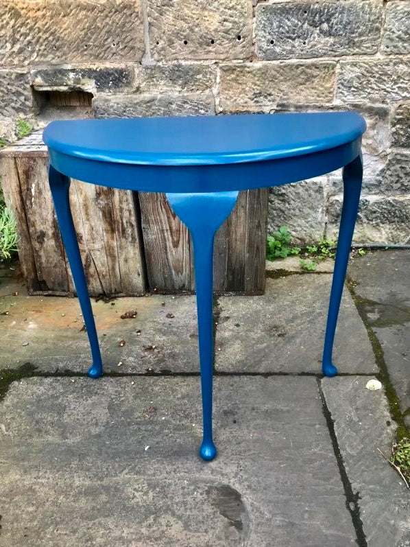 Vintage half moon table available for painting