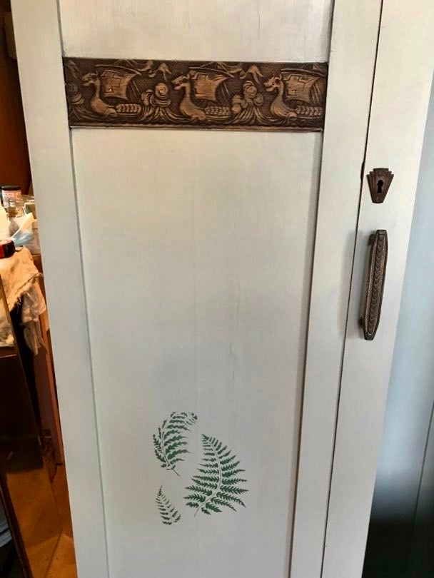 Commission for Charlotte Vintage carved wardrobe