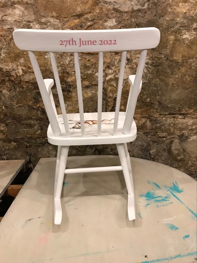 Commission for Margaret 2 Personalised children's chairs