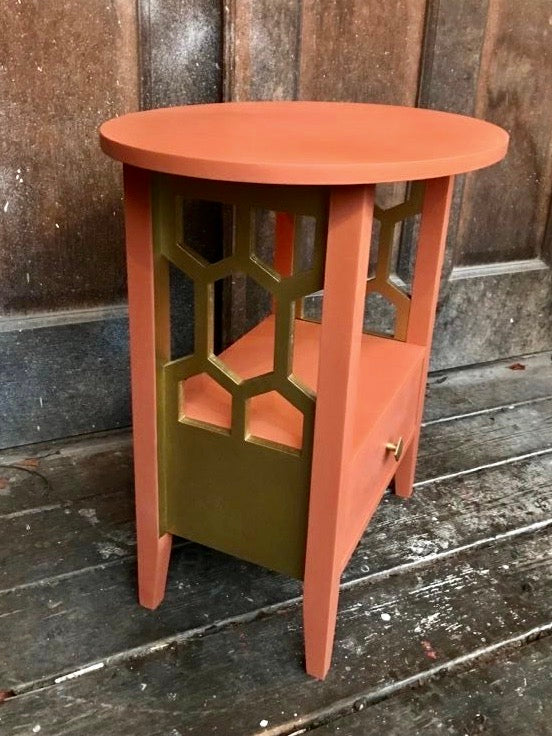 Bedside  / Coffee / side table painted in Harmony Terracotta