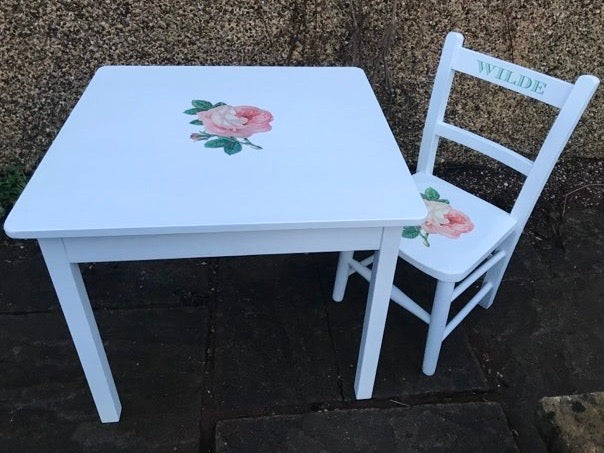 Commission for Poppy - painted children's table