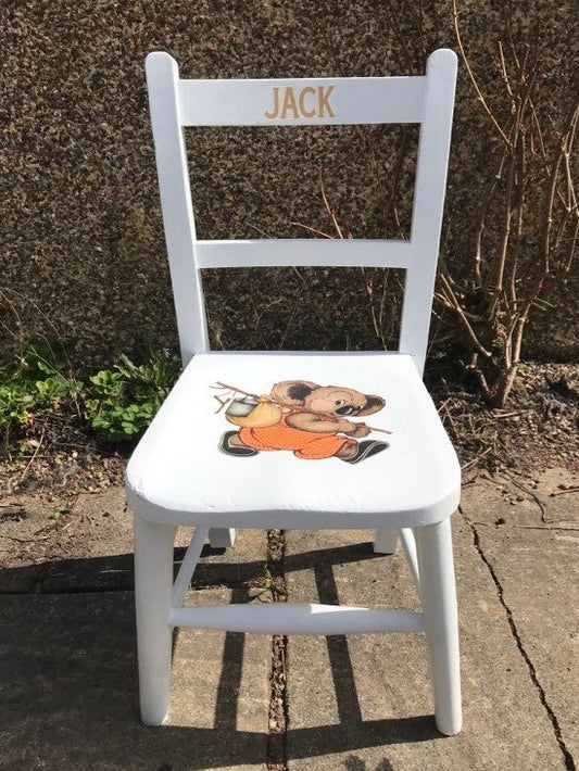 Commission for Jane children's personalised chair Blinky Bill design