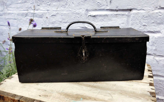 Beautiful black vintage tool box