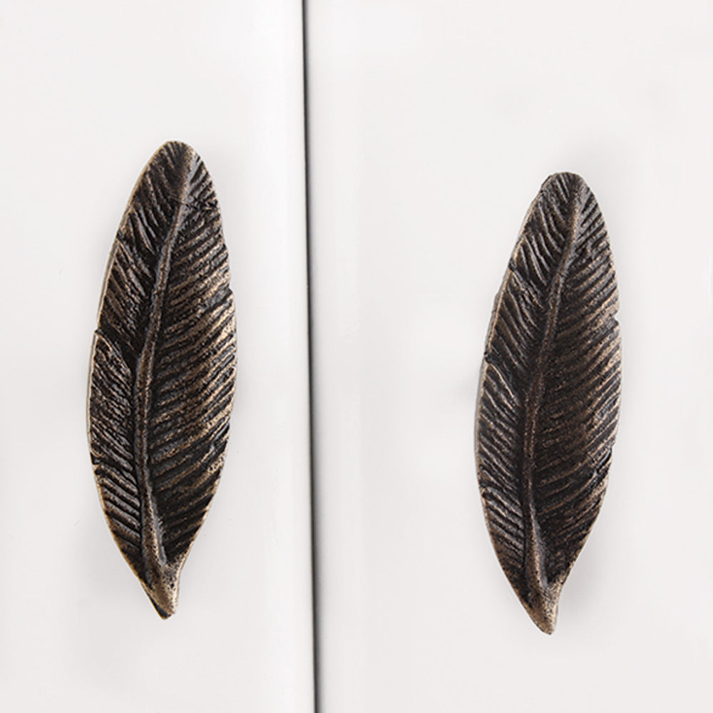Bird Feather Metal Furniture Knob