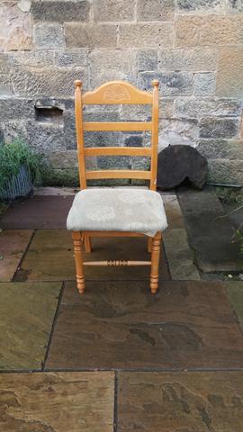 Vintage dining chairs  available for reupholstery and painting your choice of colour