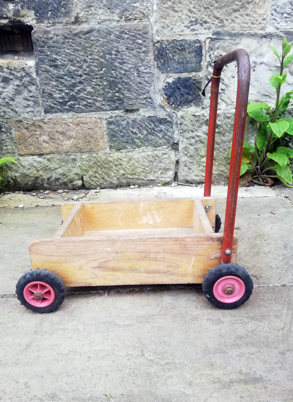 Children's vintage toy cart - can also be hand painted and personalised