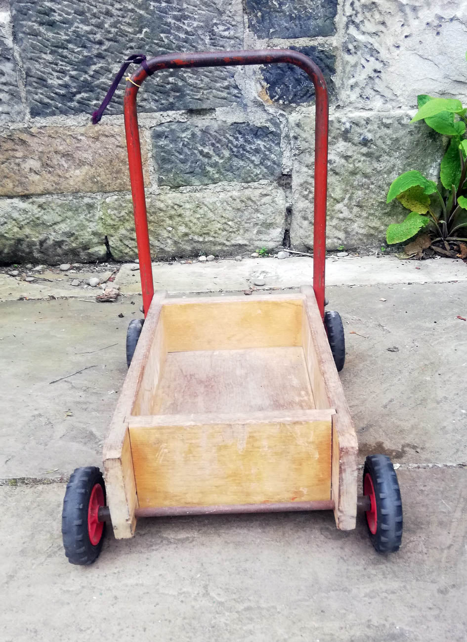 Children's vintage toy cart - can also be hand painted and personalised