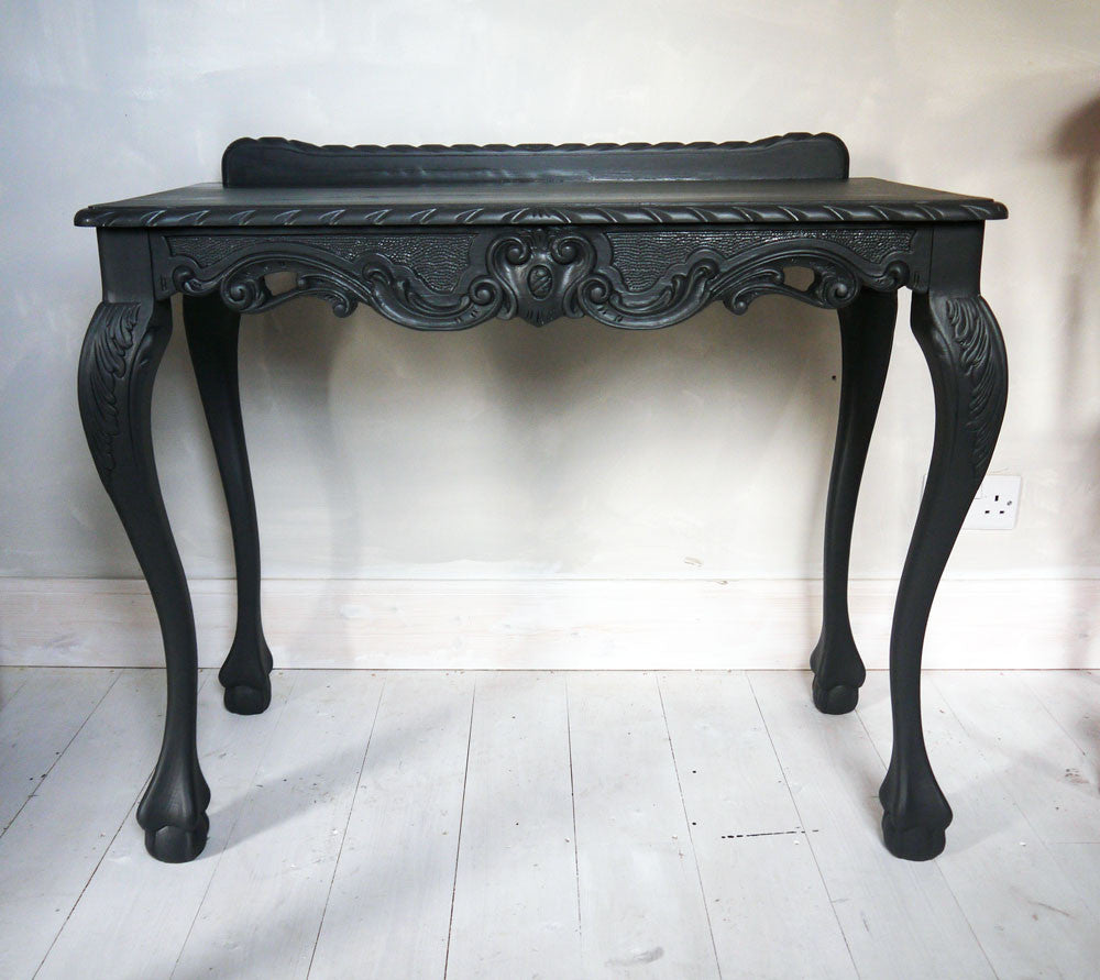 Custom Listing for Claire painted vintage console table in Fusion Mineral Paint Ash