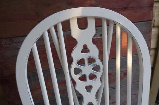 Custom Listing for Phillipa wheelback vintage dining chairs in Annie Sloan Original
