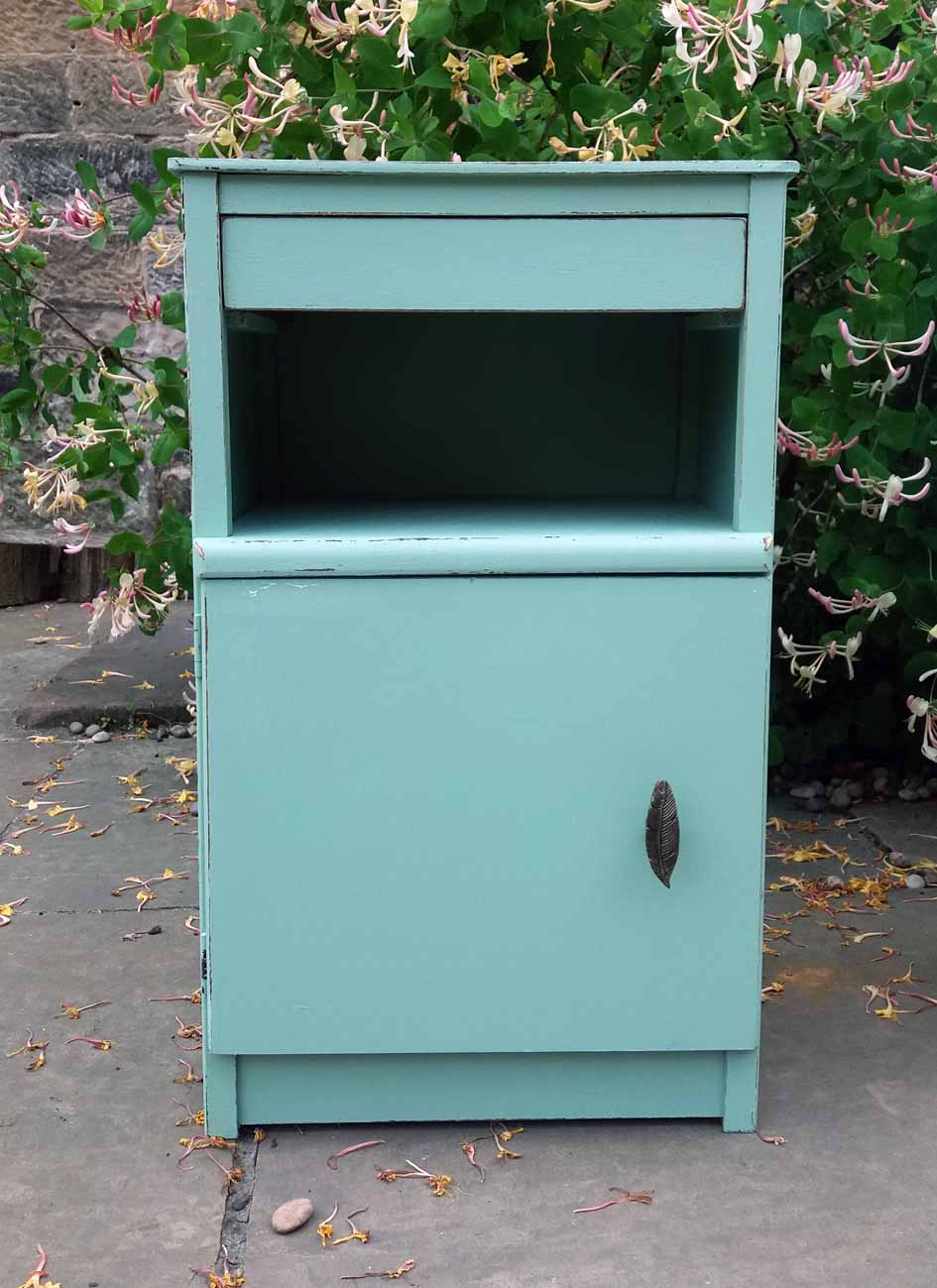  painted vintage bedside cabinet.