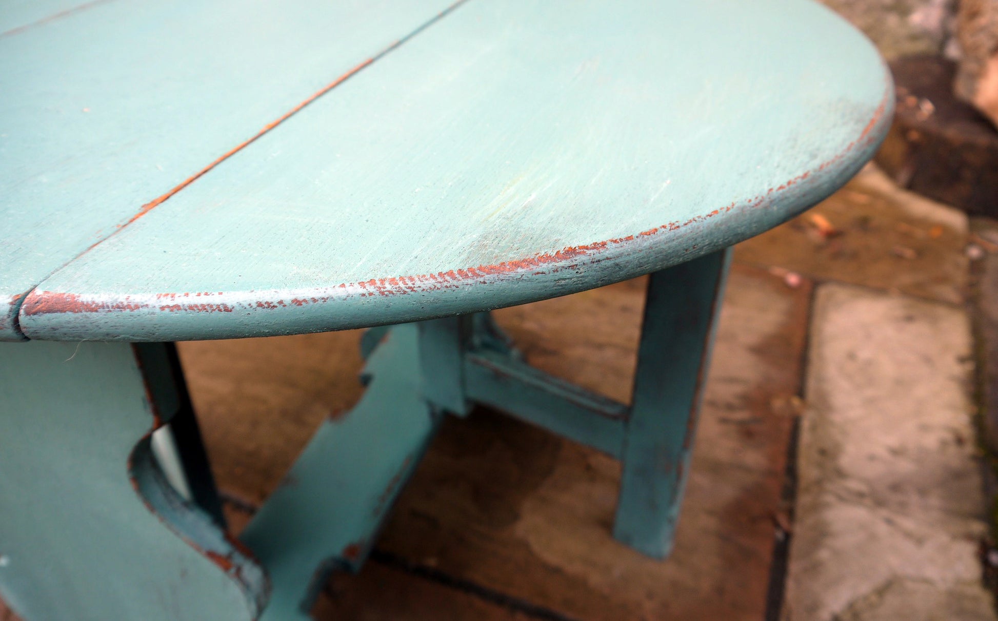 Cute little dropleaf coffee table painted in traditional milk paint Kitchen Scale