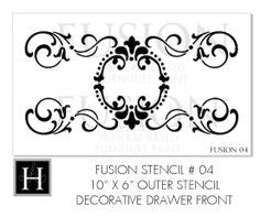 Fusion Mineral Paint Decorative Stencil Drawer Front number 2