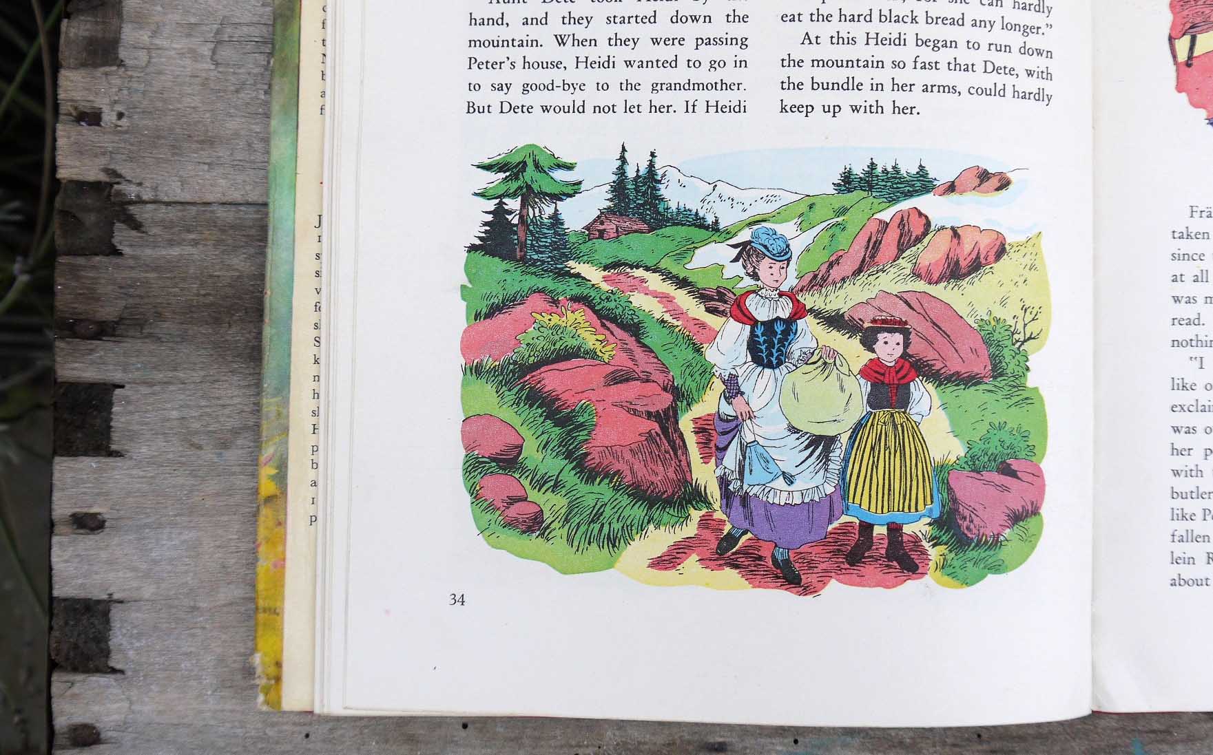Gorgeous colourful 1956 copy of the children's classic Heidi.