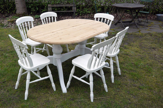 Hand painted dining table and chairs