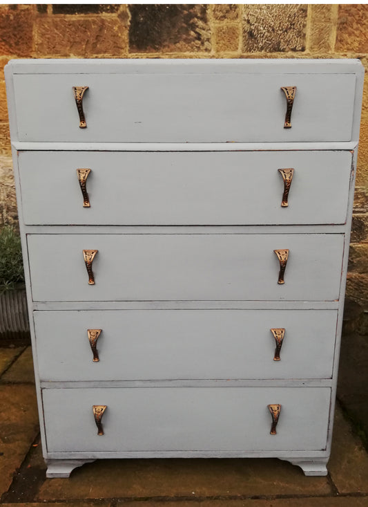 Custom listing for Caroline hand painted chest of drawers