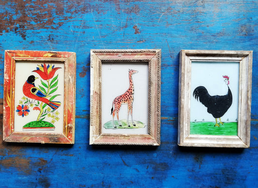 Vintage glass paintings