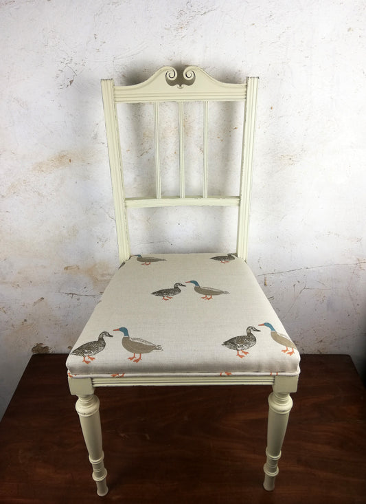 Custom Listing for Julieanne reupholstered and painted desk chair