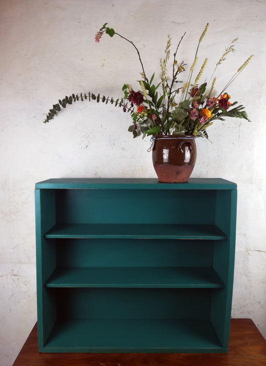 Custom order for Sarah Foster handpainted bookcase in Fusion Mineral Paint Renfrew Blue