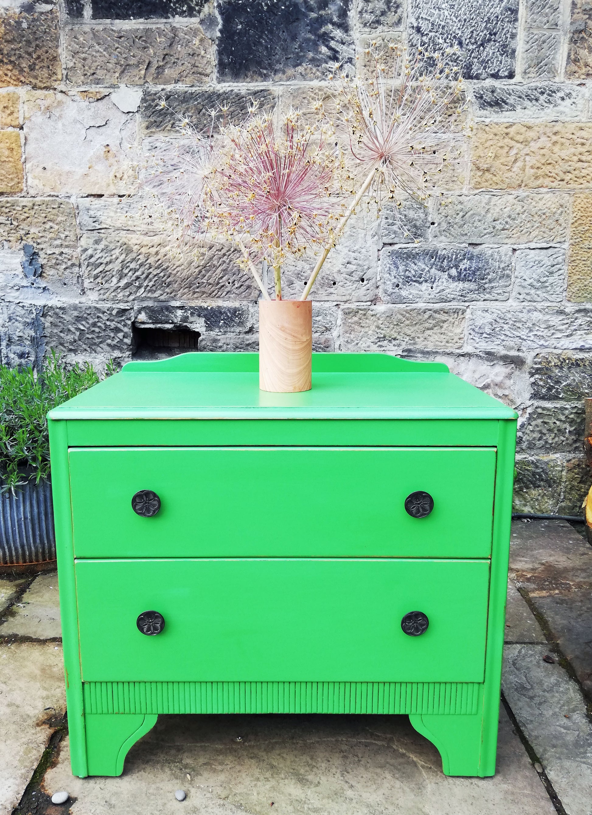 Custom Listing chest of drawers painted in Vintage With Grace Chalk Paint in Peter Pan
