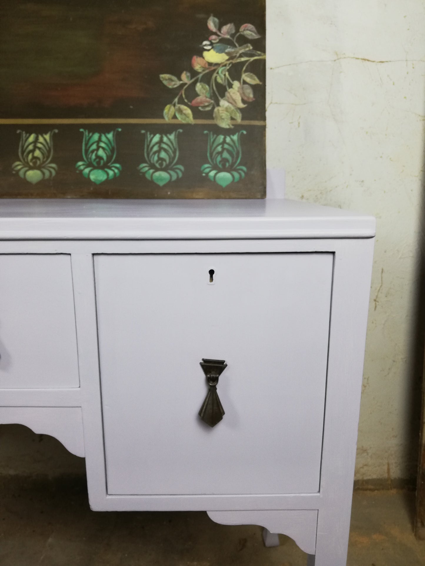Custom Listing for Ailsa-Mary hand painted dressing table and stool