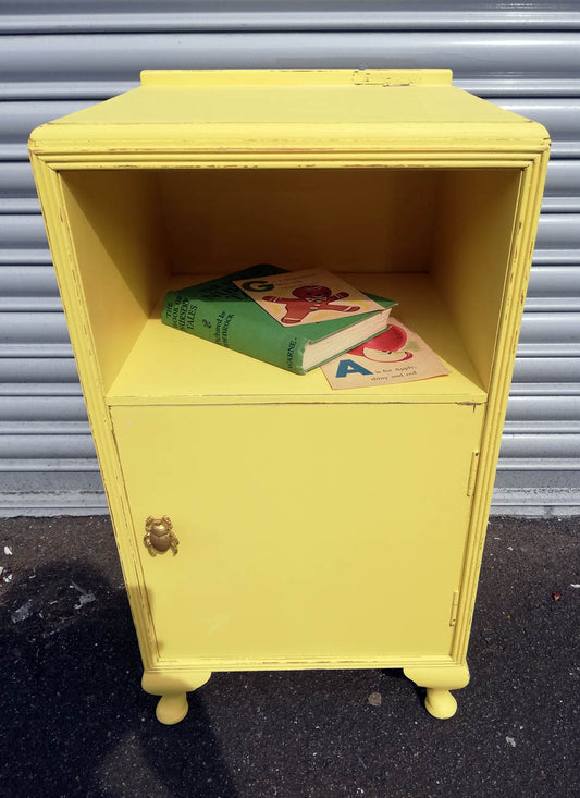 Custom Listing for Sarah Vintage Bedside Cabinet painted in little star with beetle handle