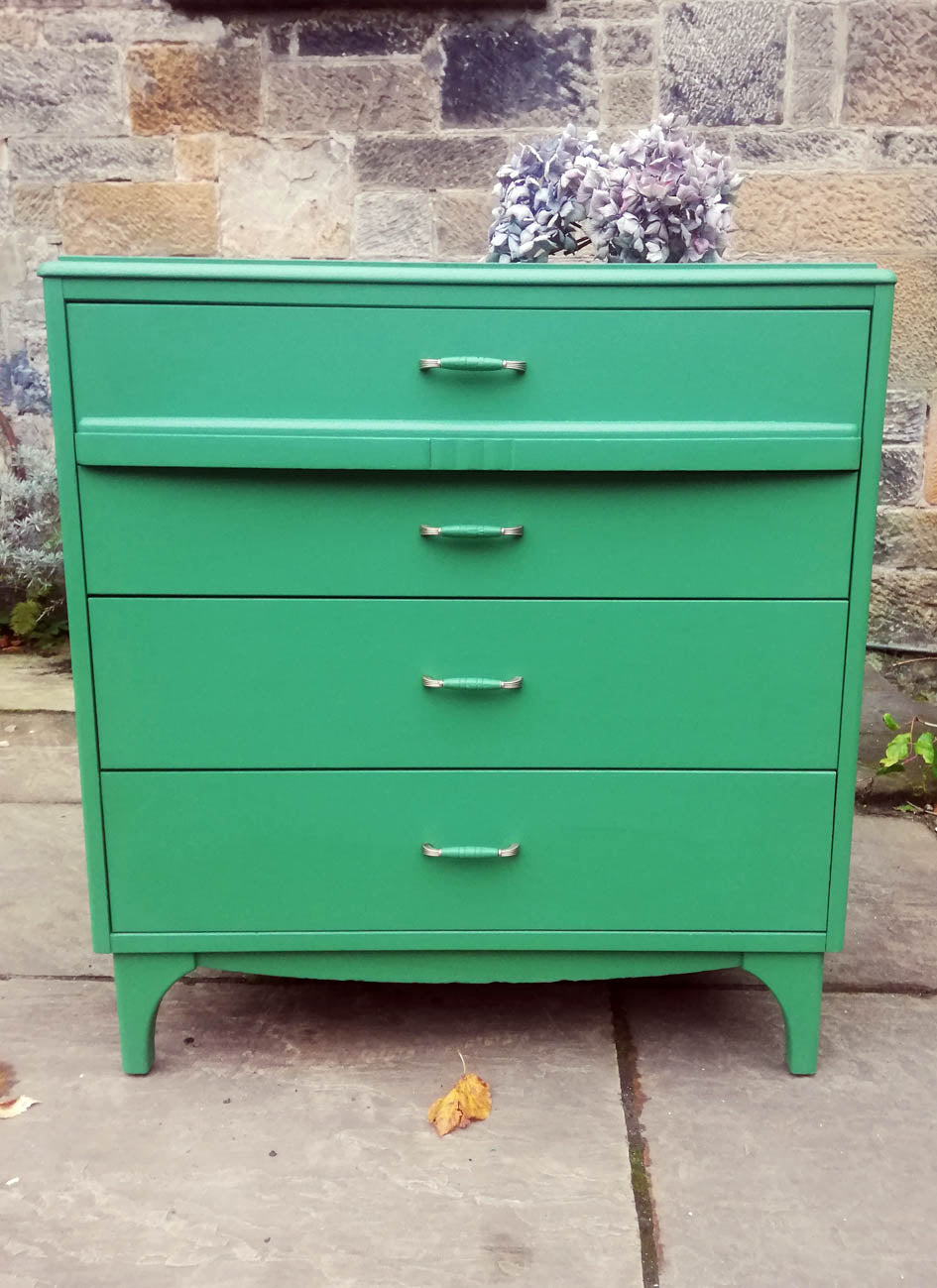 Custom Order - vintage oak chest of drawers painted in fusion mineral paint park bench