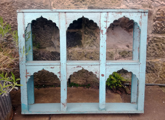 Stunning antique wall shelf with original paintwork and lovely patina