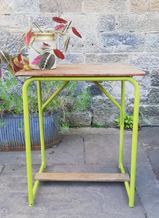 Vintage desk with metal legs