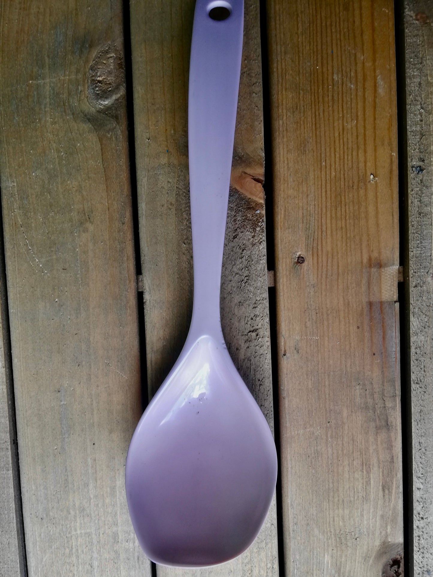 Large vintage pink serving spoon 1950's