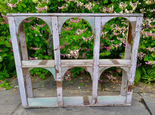 Stunning antique wall shelf with original paintwork and lovely patina