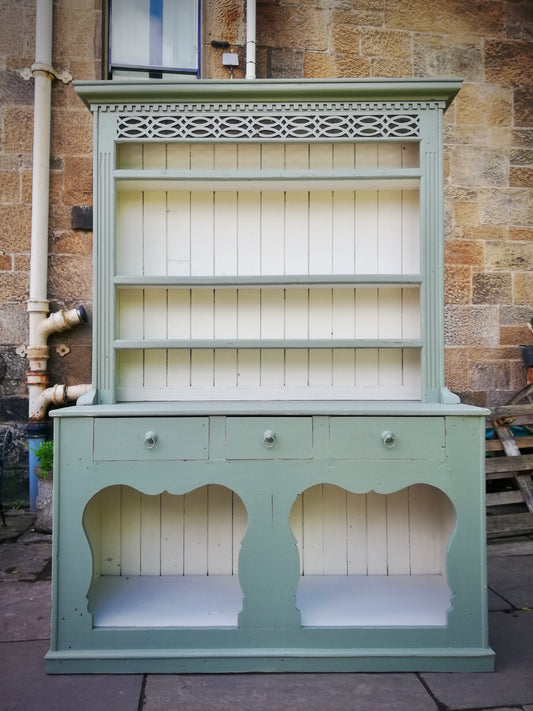 Commission for Sarah Stewart - Large old reclaimed pine vintage country kitchen dresser