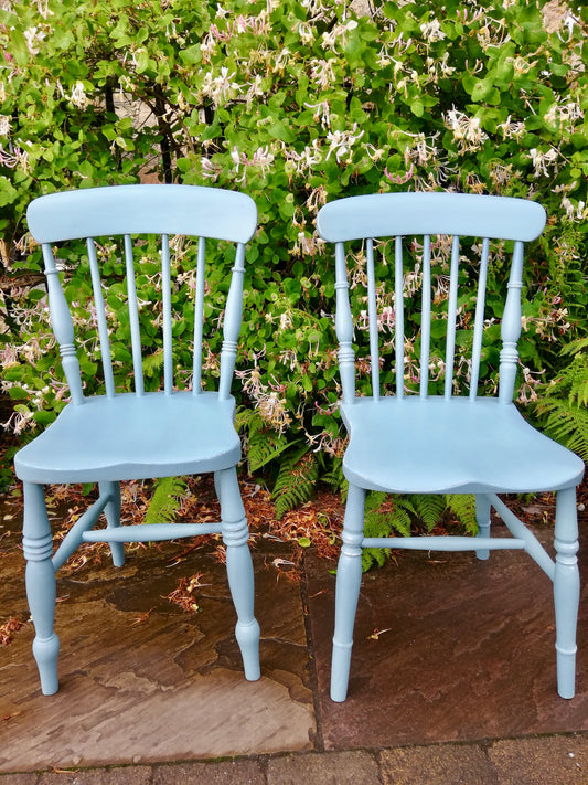 Custom order for Nicola 2 painted dining chairs