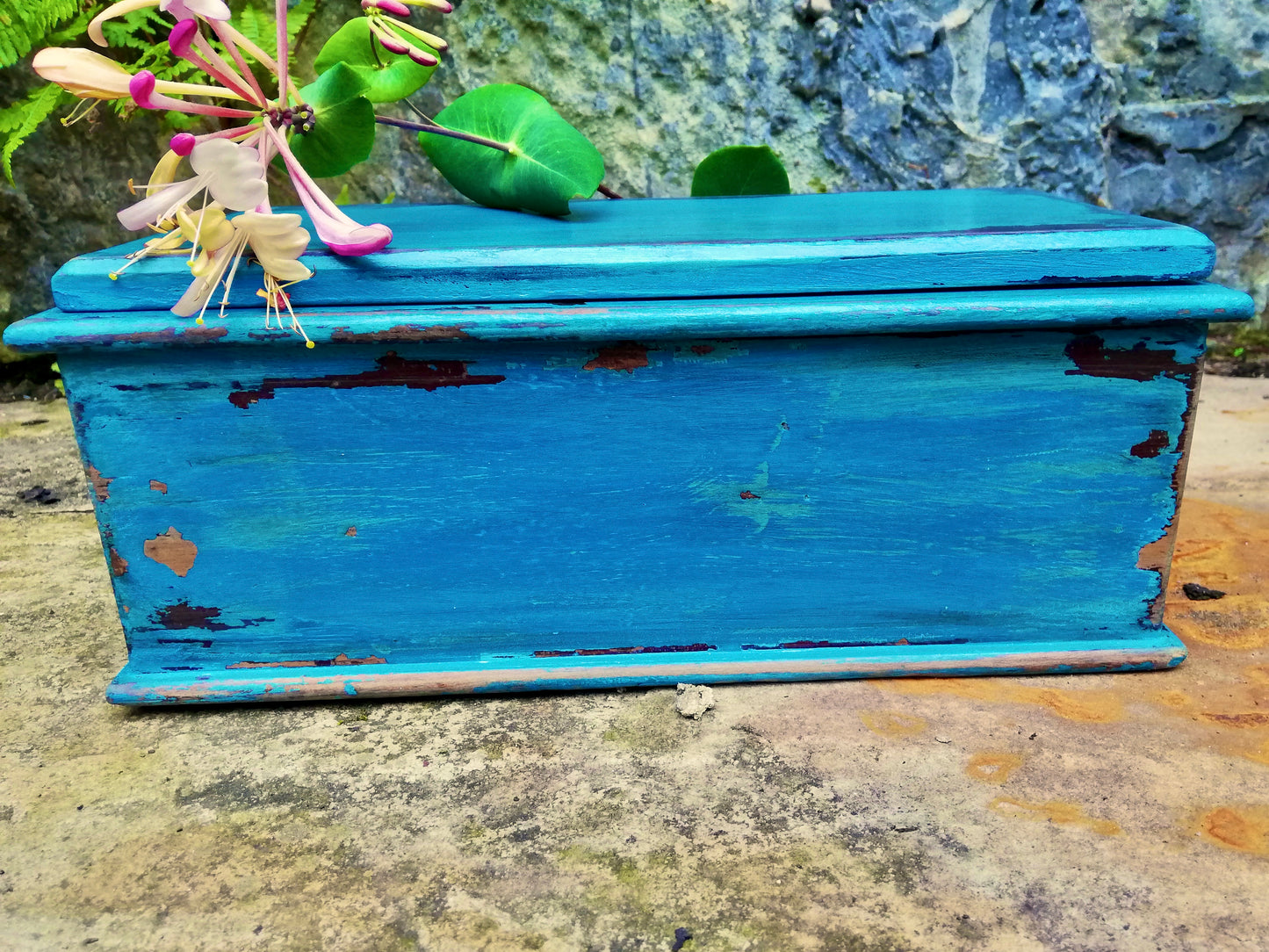 Little painted wooden keepsake box
