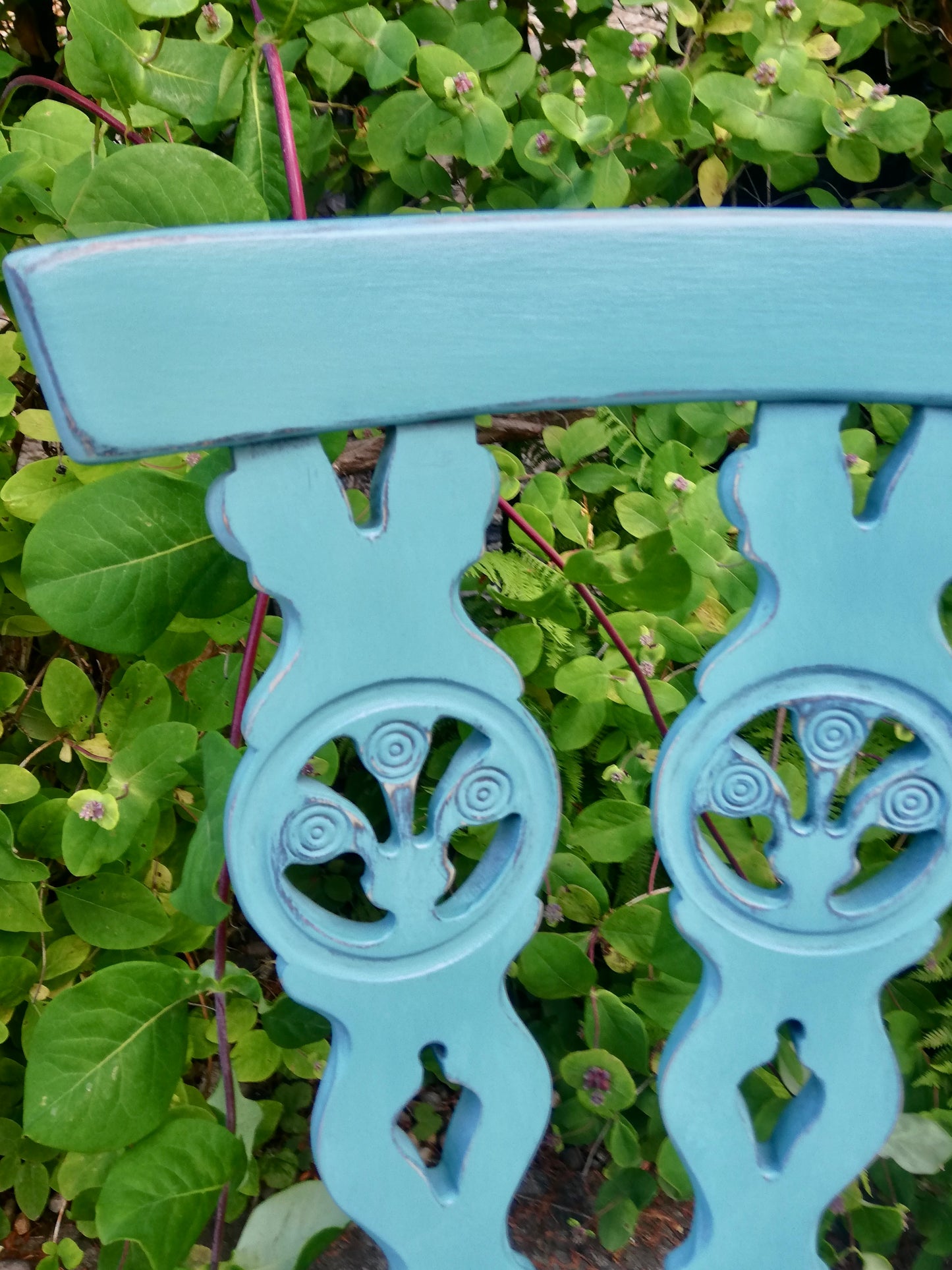 Custom order for Sarah Turnbull painted turquoise vintage dining chair