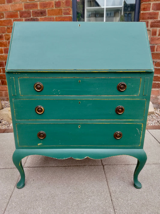 Vintage writing bureau available for  painting your choice of colour