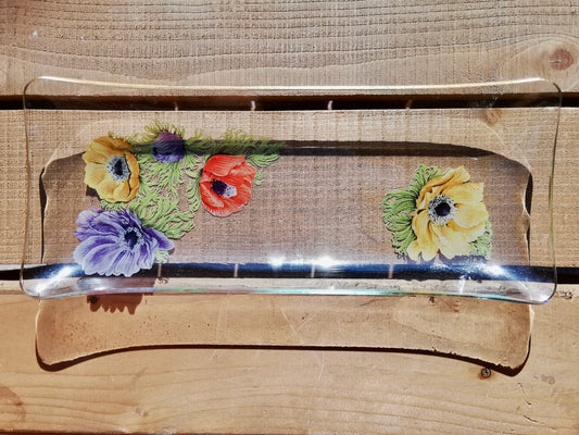 Vintage glass 1950's cake / sandwich plate.