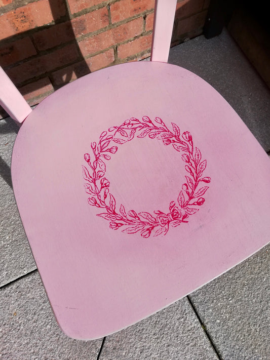 Commission for Claire -  2 painted chairs